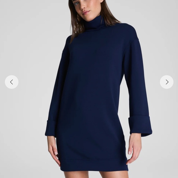 SPANX Dresses & Skirts - Spanx Navy Blue Turtleneck Dress NWT